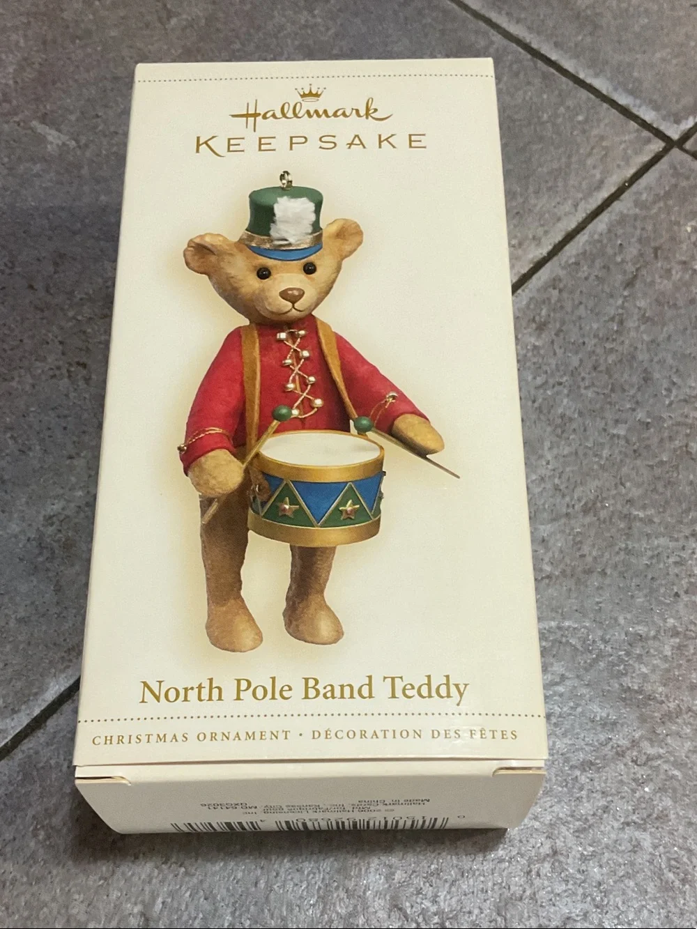 Hallmark Keepsake Teddy Drummer Ornament in Red, Green & Blue